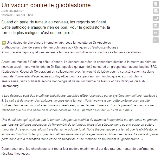 Web article from June 2009